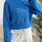 Quarter Zip Dropped Shoulder Sweater
