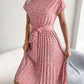 SoPretty Ditsy Floral Pleated Belted Dress