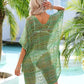 Slit Openwork V-Neck Cover Up