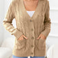 SavannahTree Button Down Cable-Knit Cardigan