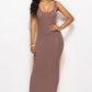 Scoop Neck Wide Strap Maxi Dress