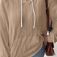 Textured Drawstring Kangaroo Pocket Hoodie