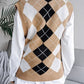 Plaid V-Neck Sweater Vest