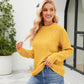 Round Neck Dropped Shoulder Sweater