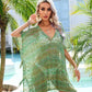 Slit Openwork V-Neck Cover Up