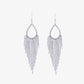Silver Glistening Alloy Dangle Earrings