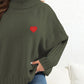 Plus Size Turtle Neck Long Sleeve Sweater