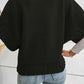 Mock Neck Short Sleeve Sweater