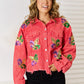 Sequin Raw Hem Jacket