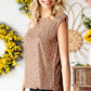 Women's Sequin Round Neck Capped Sleeve Tank
