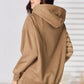 RISEN Mocha Drawstring Drop Shoulder Long Sleeve Hoodie