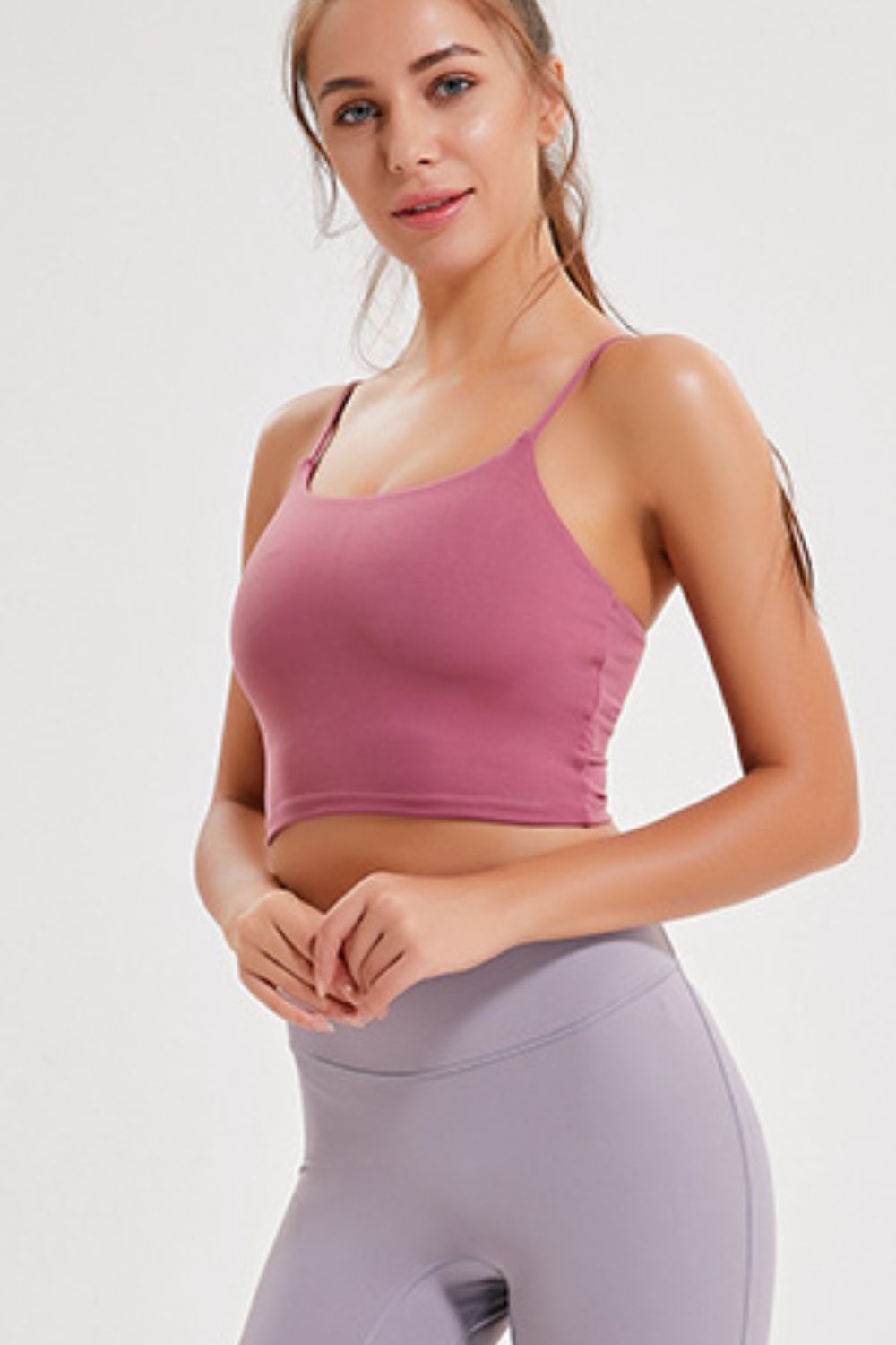 SUNSETNIGHTS Feel Like Skin Scoop Neck Sports Cami