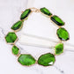 Geometrical Shape Zinc Alloy Frame Resin Necklace