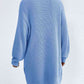 Open Front Dropped Shoulder Slit Cardigan