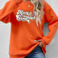 Christmas THEMED Letter Graphic Round Neck Sweatshirt