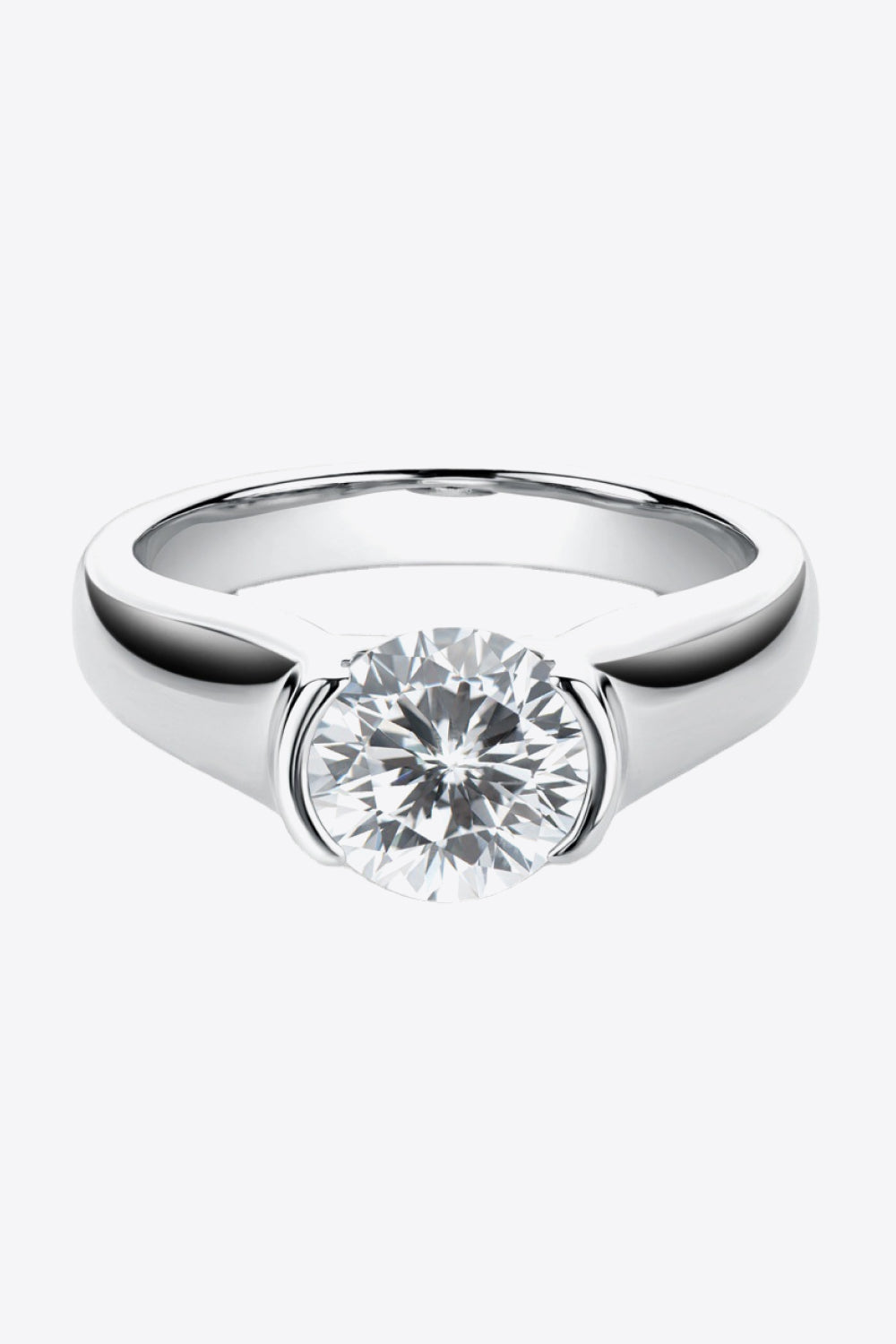 Women's Looking Good 2 Carat Moissanite Platinum-Plated Ring