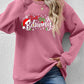 CHRISTMAS THEMED Letter Graphic Long Sleeve Sweatshirt