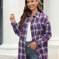 Plaid Button Up Pocketed Shirt