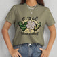 Lucky Clover Round Neck Short Sleeve T-Shirt