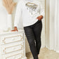 Double Take Graphic Dropped Shoulder Round Neck Sweatshirt