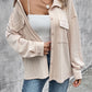 Pocketed Button Up Dropped Shoulder Jacket