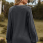 Full Size Notched Neck Raglan Sleeve Blouse