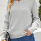 Woven Right Crisscross Back Waffle-Knit Sweater