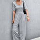Women's Scoop Neck Half Sleeve Wide Leg Jumpsuit