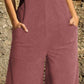 Pocketed Wide Leg Overall