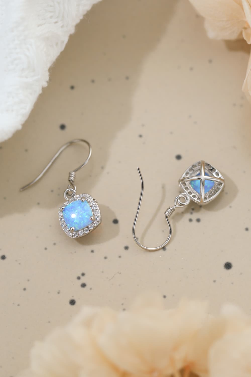 Ariel&Emaline Opal Square Drop Earrings