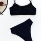 Adjustable Strap Ruched Two-Piece Swim Set