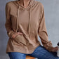 Drawstring Pocketed Dropped Shoulder Hoodie
