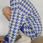 Houndstooth Button Up Long Sleeve Cardigan