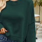Round Neck Lantern Sleeve Sweater