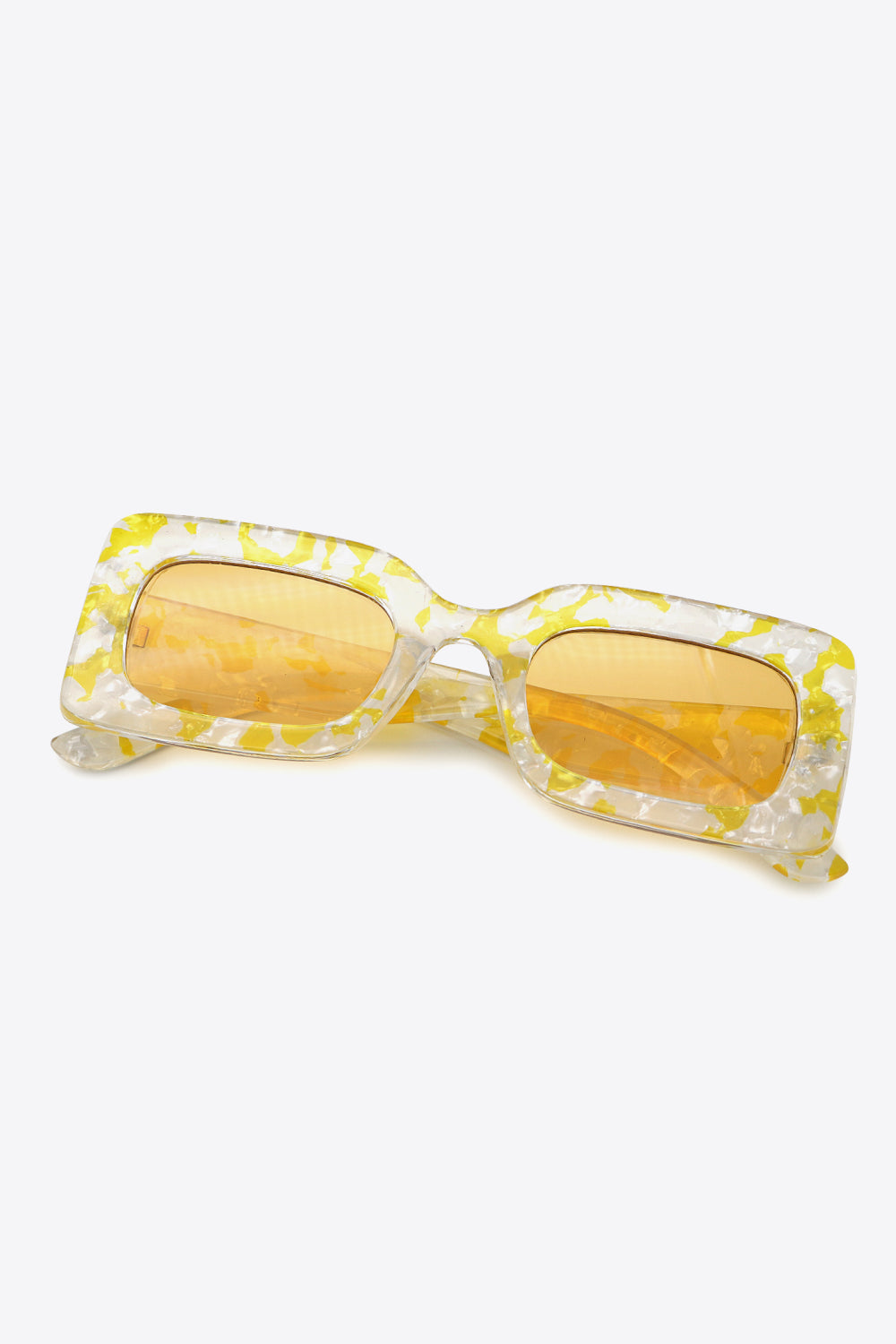 CUTIE Tortoiseshell Rectangle Polycarbonate Sunglasses