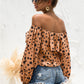 Adelisa & Yehn Polka Dot Off-Shoulder Layered Blouse