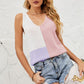SoBeautiful Color Block Knit Tank