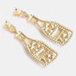 Wine Shape Zinc Alloy Acrylic Dangle Earrings