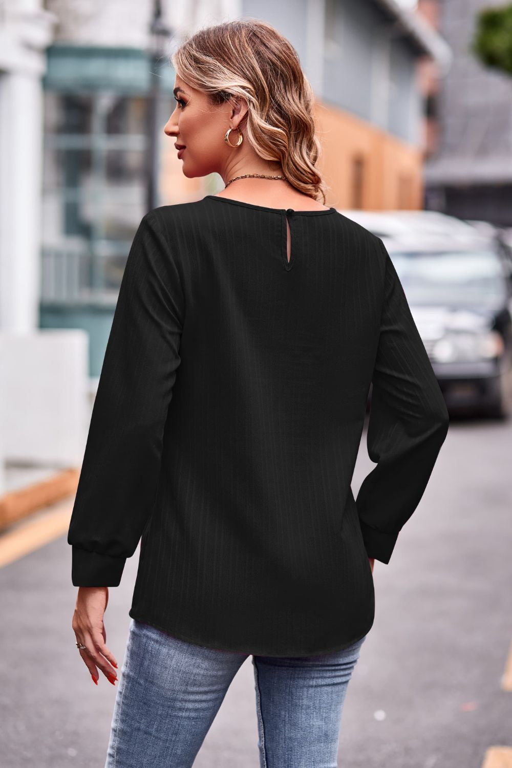 Full Size Round Neck Long Sleeve Tee