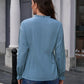 Frill Button Up Flounce Sleeve Blouse