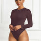 Women's Ava Round Neck Long Sleeve Bodysuit