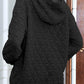 Quilted Long Sleeve Hoodie with Pocket