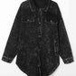 Washed Button Down Dropped Shoulder Jacket