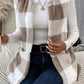 Shawnie Sherpa Plaid Open Front Vest Coat