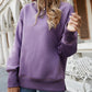 Malibu Dreams Dropped Shoulder Slit Sweatshirt