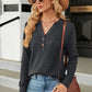 Full Size V-Neck Long Sleeve Blouse