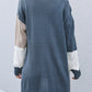 Color Block Dropped Shoulder Cardigan