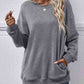 Dropped Shoulder Sweatshirt with Pockets