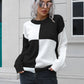 Contrast Drop Shoulder Sweater