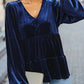 Women's Zelda V-Neck Balloon Sleeve Peplum Blouse